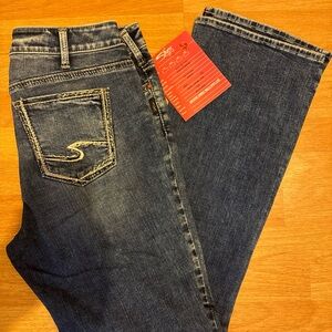 Silver Jeans Indigo Denim Vintage Brand New Thick Stretch For Women 14 (35WX 33)